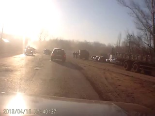 after a collision with a train, lada turns into a handful of dust