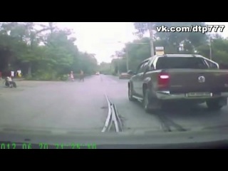 knocked down a pedestrian avoiding a collision