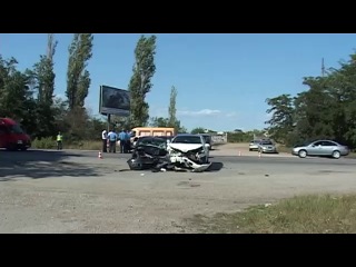 road accident triple collision near simferopol