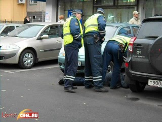 traffic police at the scene, the murder of shishkov
